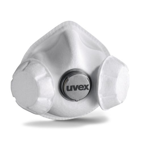 uvex High-Performance Atemschutzmaske silv-Air pro 7233 3D exxcel CubStyle Schutzstufe FFP2 mit Einatemventilen und Ausatemventil, wiederverwendbare partikelfiltrierende Formmaske