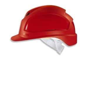 uvex Schutzhelme pheos B mit langem Schirm und Lüftung, Bauhelme mit Slots für Lampen, Kapselgehörschutz und pheos Visiere