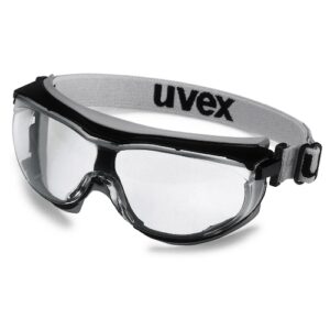 uvex Vollsichtschutzbrillen Modell 9307 carbonvision mit Kopfband, leichte, kleine Vollsichtbrille gut mit anderer PSA kombinierbar, Beschlagfrei, Kratzfest