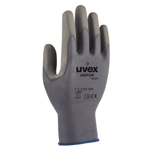 uvex Schutzhandschuhe unipur mit Polyurethan Beschichtung für Präzisionsarbeiten, Abriebfest, flexibel, Tast- und Fingerspitzengefühl – Bild 2