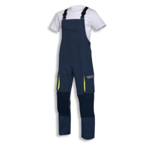 uvex Berufsbekleidung metal Latzhose Modell 8941 mit elastischen Träger und verstellbaren Steckschließen, verstärkte Knie, Größen 40/42 bis 64/66, 90/94 bis 106/110