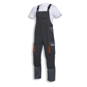 uvex Berufsbekleidung metal pro Latzhose Modell 8972 mit zertifizierter Kniepolstertasche, elastischen Träger, Größen 40/42 bis 64/66, 90/94 bis 106/110