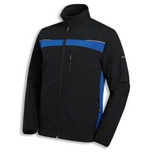 uvex Berufsbekleidung perfect Light Softshell Jacke Modell 8923 schwarz/blau, atmungsaktiv, Wasser- und Windabweisend, Größen S bis 6XL