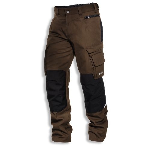 uvex Berufsbekleidung perfeXXion Herren Hose premium mit Knietaschen Modell 3852 und Stretcheinsätzen am Knie, Größen 23 bis 32, 42 bis 66, 90 bis 110