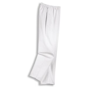 uvex Berufsbekleidung whitewear Damenhose Modell 246 weiß für Hygiene-Risikoklassen 1 bis 3, DIN 10524, Bund mit Gummizug, Größen 34 bis 54