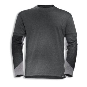 uvex Schutzbekleidung cut doubleflex T-Shirt Modell 7929 mit Schnittschutzärmeln, dunkelgrau melange-anthrazit, Größen S bis 3XL