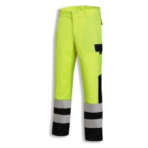 uvex Schutzbekleidung high visibility Herren Bundhose Modell 3299 warngelb, Schweißer-, Hitze-, Flamm und Warnschutz, Größen 42 bis 64, 94 bis 110