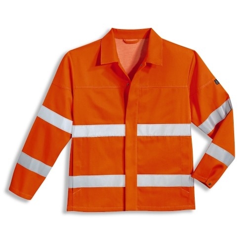 uvex Schutzbekleidung protection flash Warnschutz-Jacke Modell 8892 warnorange, mit Metall-Druckknopfleiste, Größen 42 bis 64, 90 bis 110