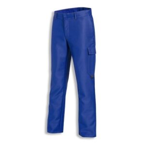 uvex Schutzbekleidung welding Herren Bundhose Modell 3263 kornblau-grau, Schutz bei Schweißarbeiten, Größen 42 bis 64 und 90 bis 110